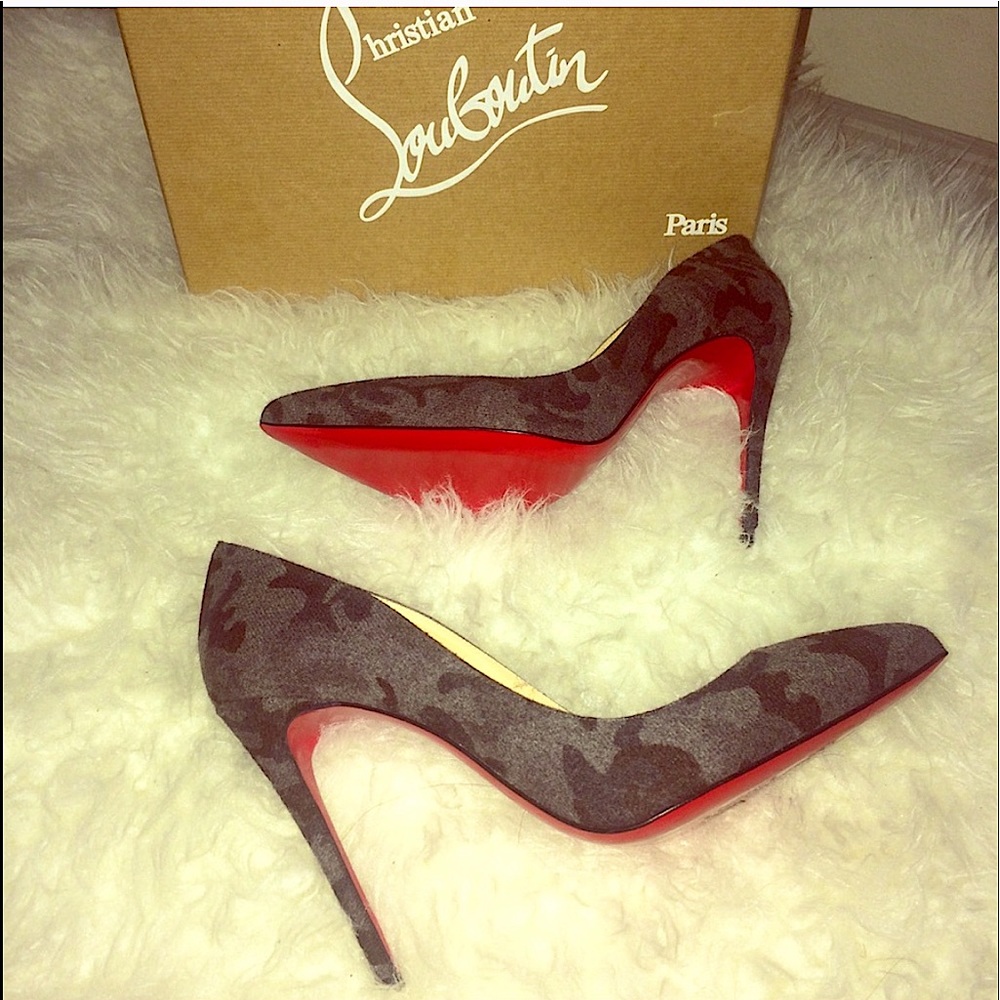 Camo Christian Louboutin‘s size 9.5